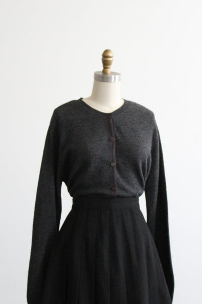 graphite wool button up