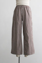 coffee gingham trousers (l/xl)
