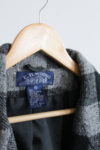 ex libris plaid wool blazer