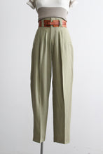 pistachio high rise trousers
