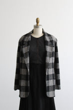 ex libris plaid wool blazer