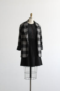 ex libris plaid wool blazer