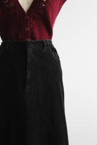 nightshade corduroy maxi skirt