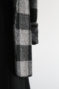 ex libris plaid wool blazer
