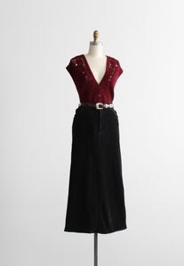 nightshade corduroy maxi skirt