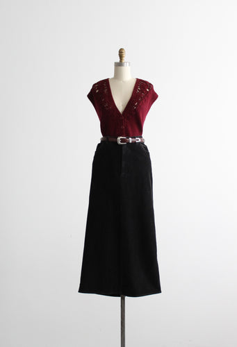 nightshade corduroy maxi skirt