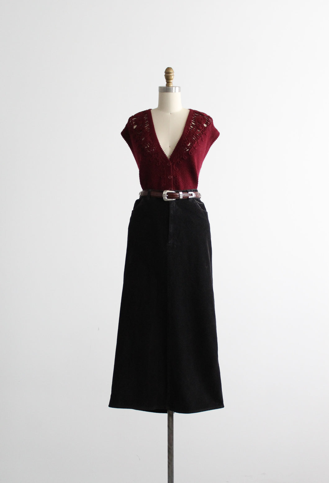 nightshade corduroy maxi skirt