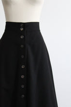 raven wool midi skirt
