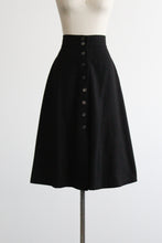 raven wool midi skirt