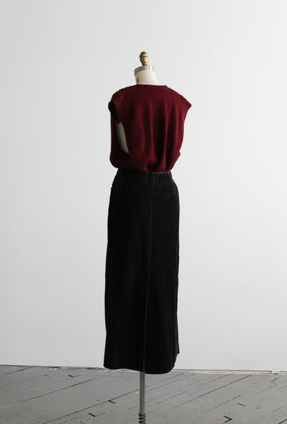 nightshade corduroy maxi skirt