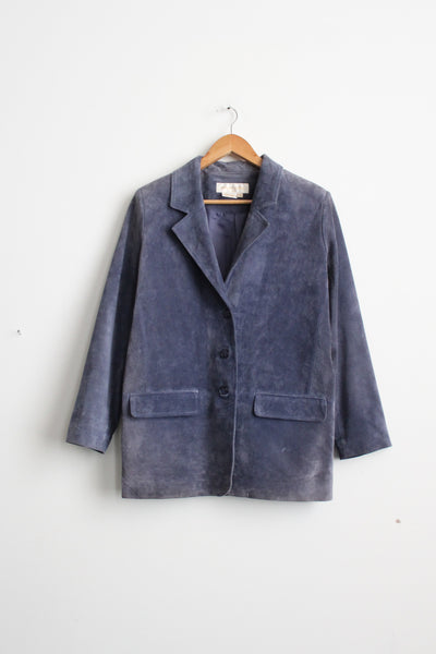 cornflower suede jacket