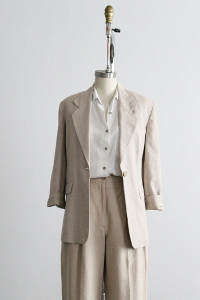 oat linen blazer