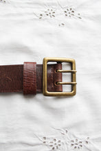 tobacco brown leather belt (s/m)