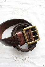 tobacco brown leather belt (s/m)