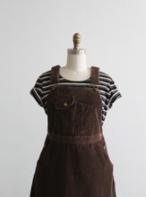 espresso corduroy overall dress