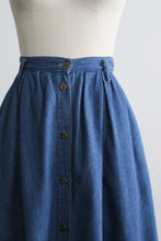 laurel lake denim midi skirt