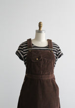 espresso corduroy overall dress