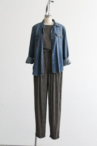 sunfaded denim work shirt
