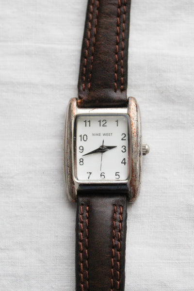 leather band vintage watch