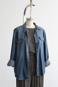 sunfaded denim work shirt