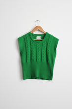 cropped spring green vest