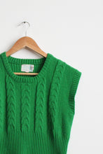 cropped spring green vest