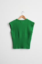 cropped spring green vest