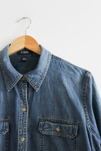 sunfaded denim work shirt