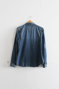sunfaded denim work shirt