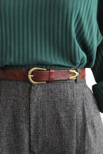 horseshoe leather belt