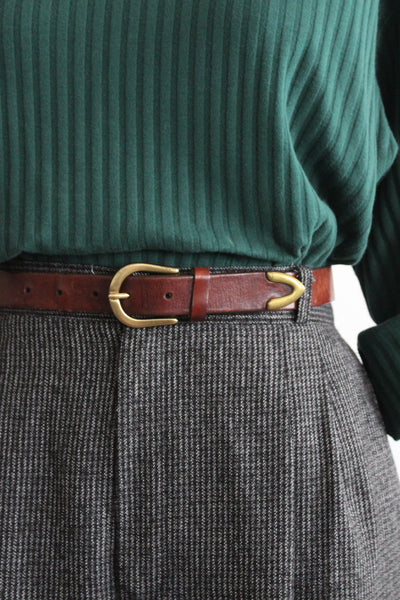 horseshoe leather belt