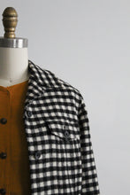 gingham wool jacket (m)