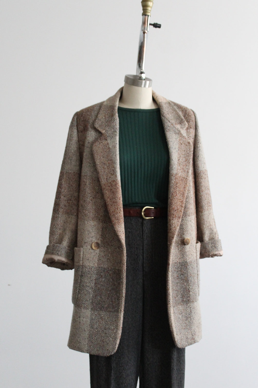 card catalog wool blazer