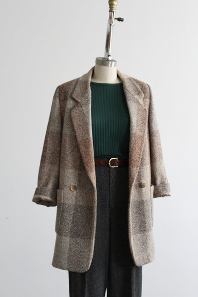 card catalog wool blazer