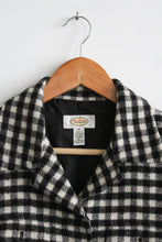 gingham wool jacket (m)