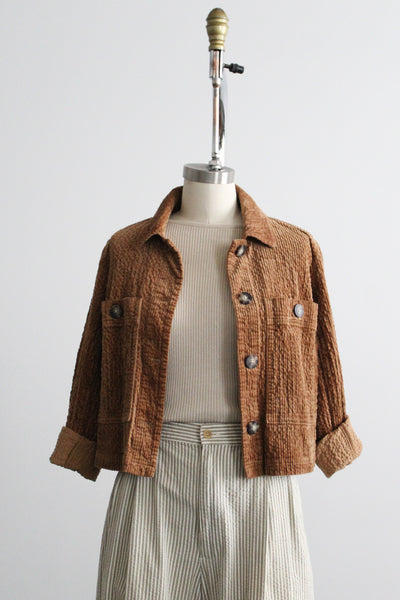 hazel cropped corduroy jacket