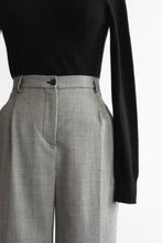 wide leg greenwich wool trousers