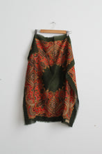 olive paisley wool scarf