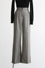 wide leg greenwich wool trousers