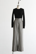 wide leg greenwich wool trousers