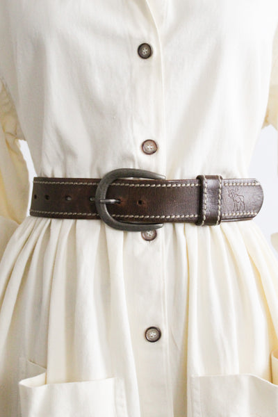horseshoe leather belt (m)