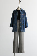wide leg greenwich wool trousers
