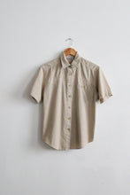 embroidered sand button up (s)