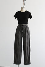 market cotton plaid trousers