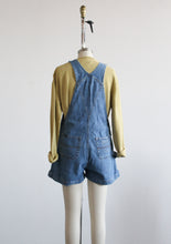 denim short overalls