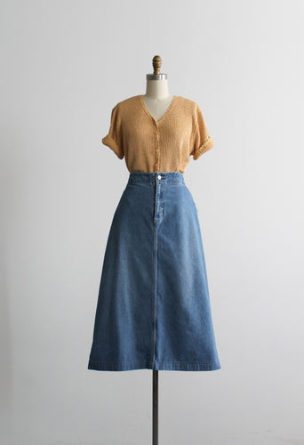 denim maxi skirt