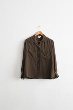 walnut silk button up (s/m)