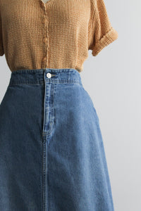 denim maxi skirt