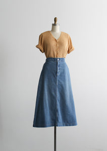 denim maxi skirt