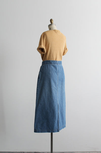 denim maxi skirt